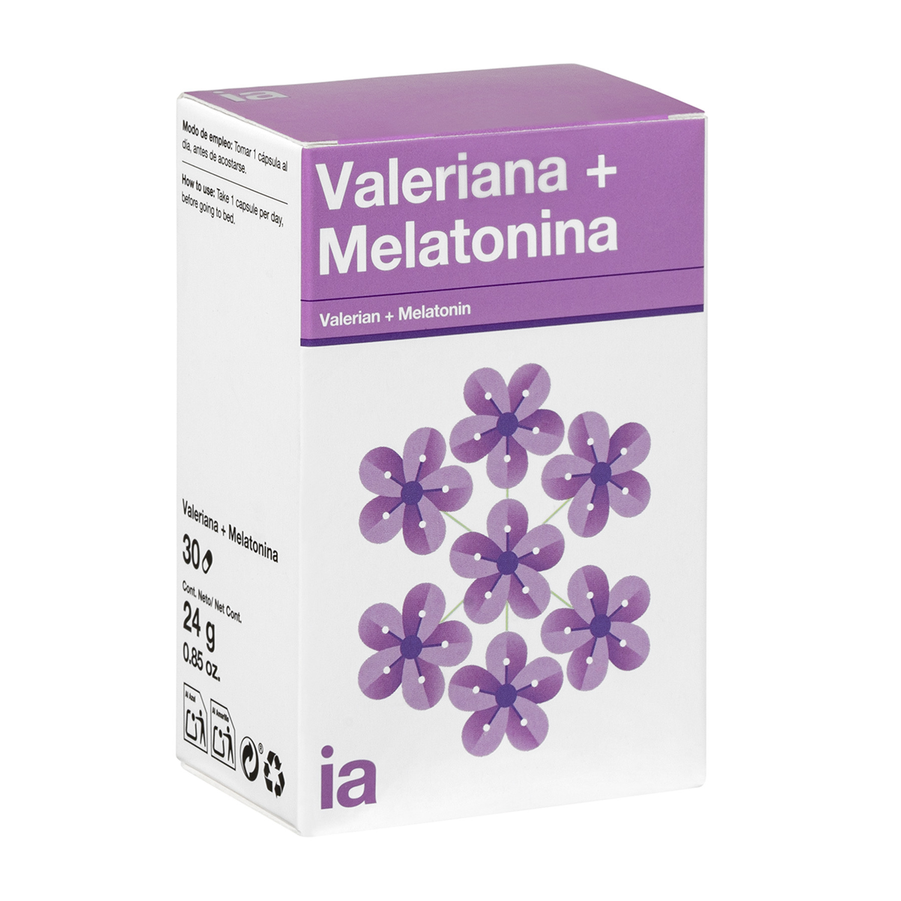 Imagen de Interapothek valeriana y melatonina 30 cápsulas